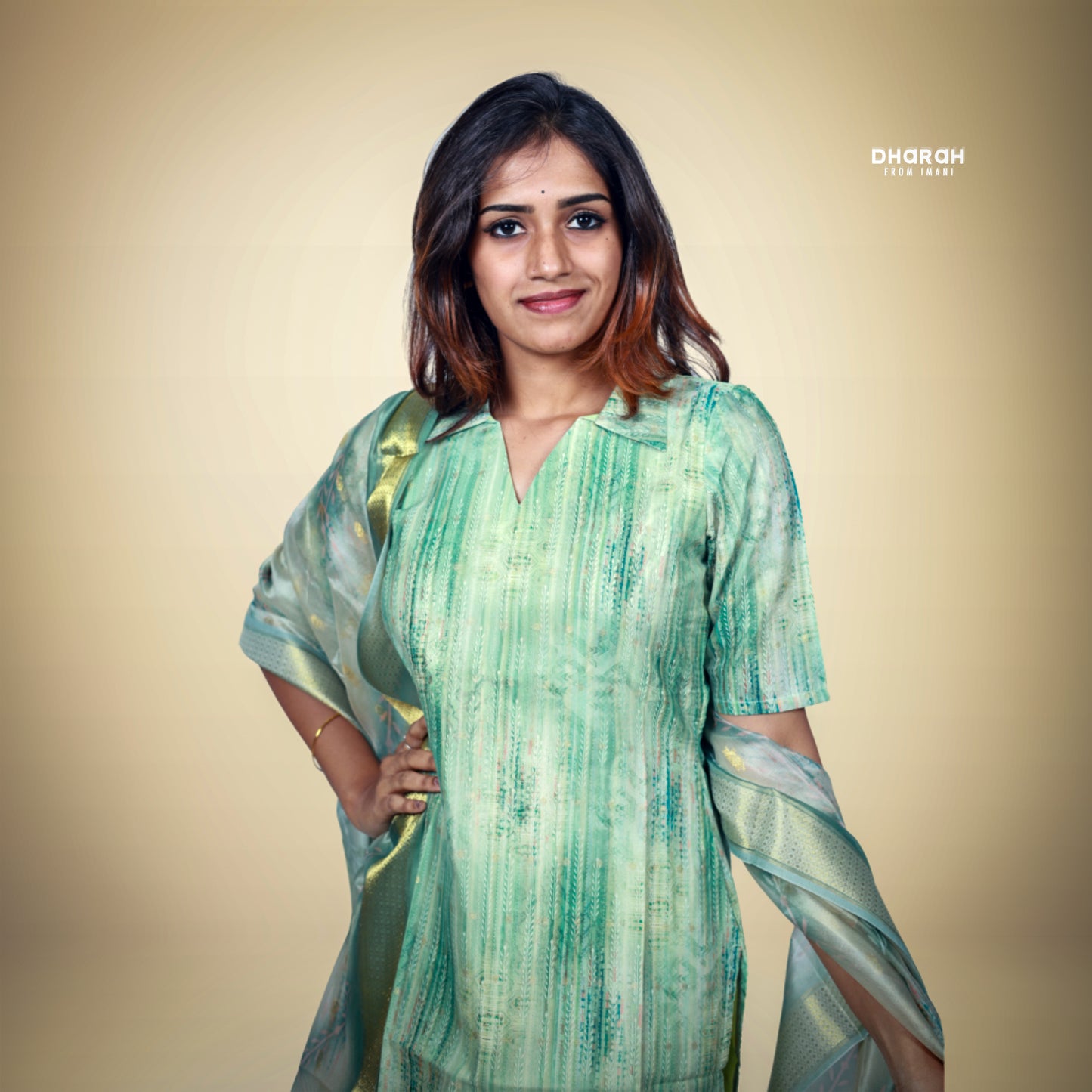 Pastal edition Soft Fancy Cotton Kurti & Dupatta 2-Piece Set