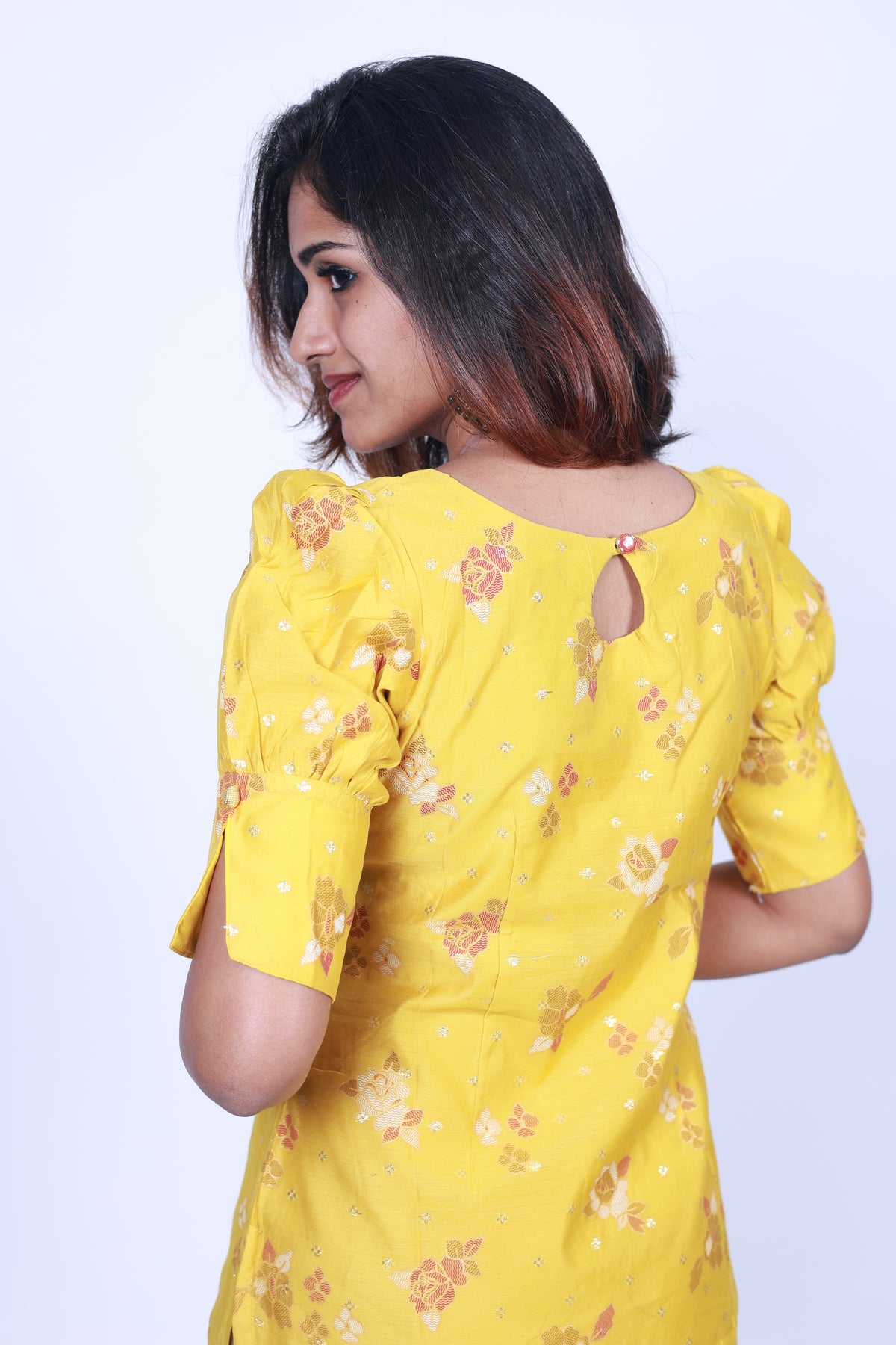 Lemon Cream Kurti