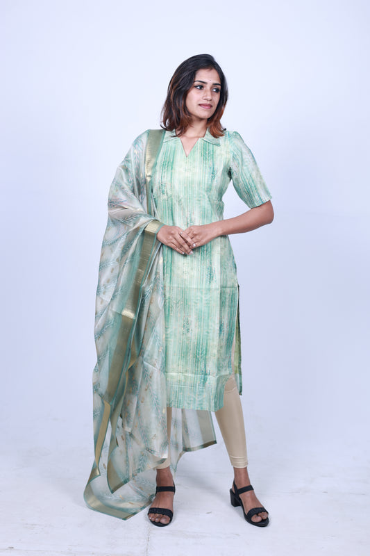 Pastel Green Top & Dupatta