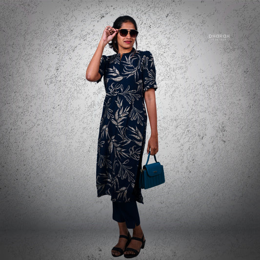 Admiral blue Imported Fabric Trendy Co-ords Set