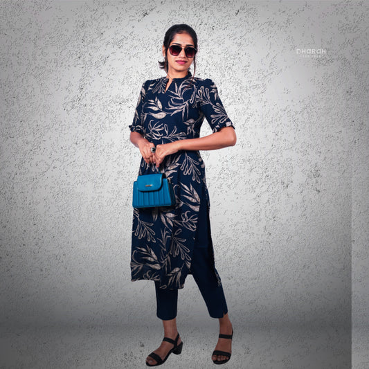 Admiral blue Imported Fabric Trendy Co-ords Set