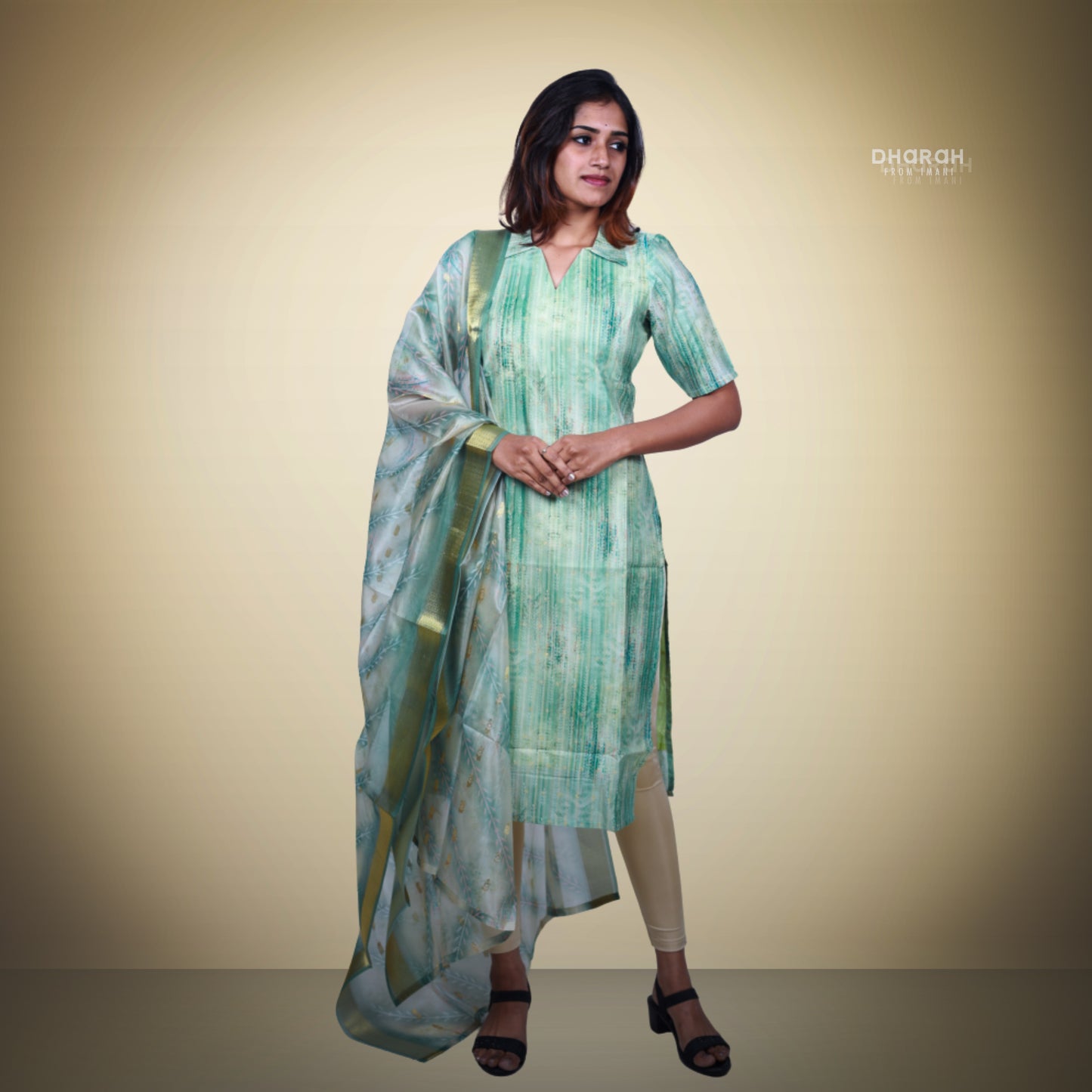 Pastal edition Soft Fancy Cotton Kurti & Dupatta 2-Piece Set